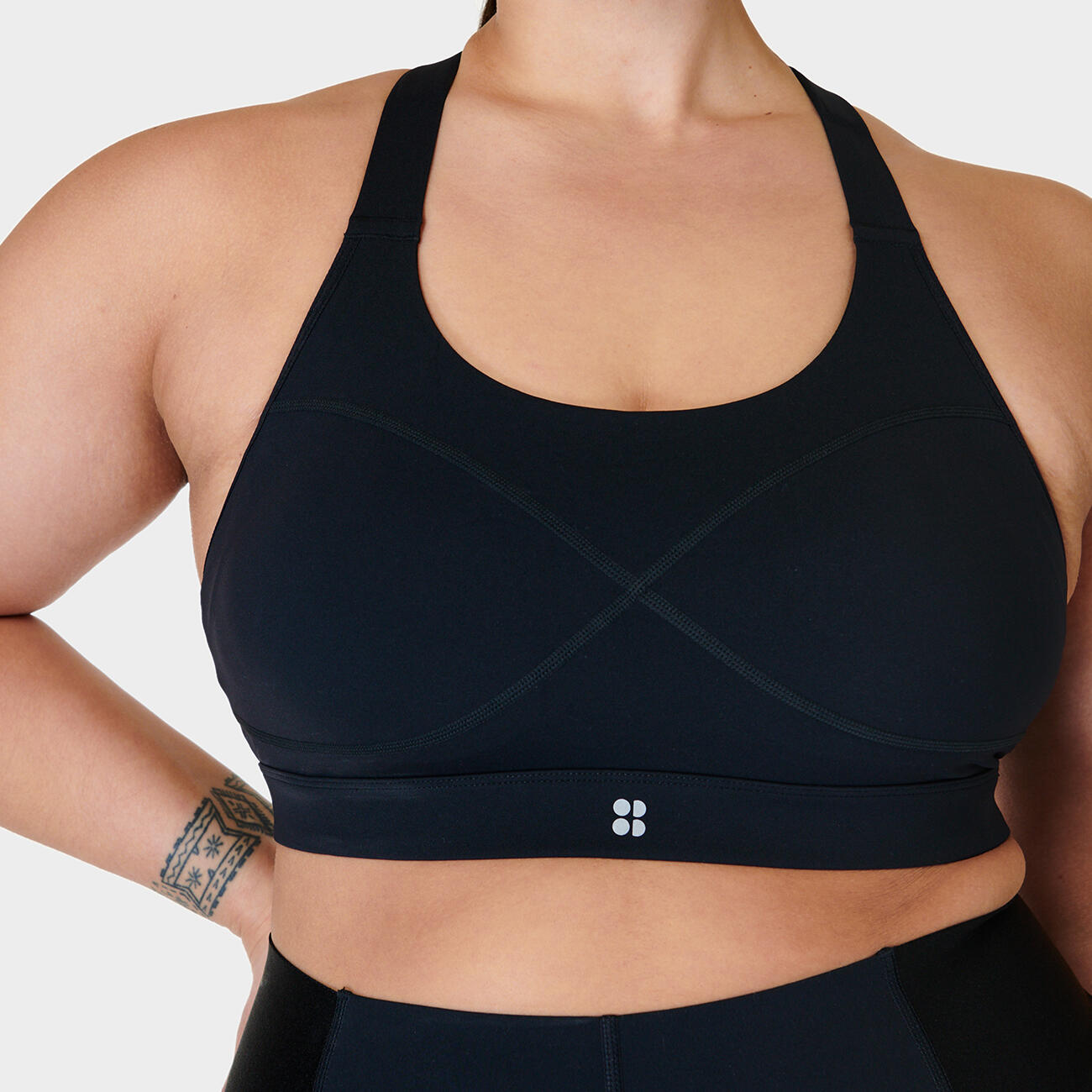 SWEATY BETTY Power Medium Support Sports Bra Sportbeha ZWART XS 5/7