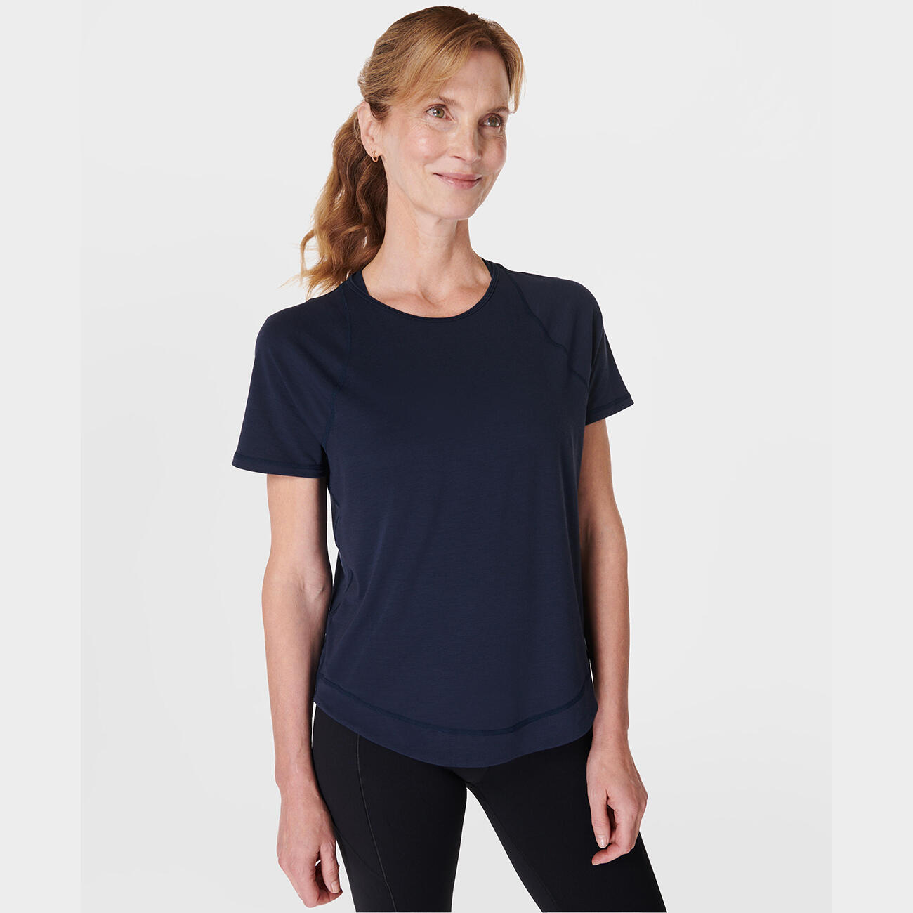 SWEATY BETTY Breathe Easy Mesh T-Shirt T-shirt DONKERBLAUW S 5/7
