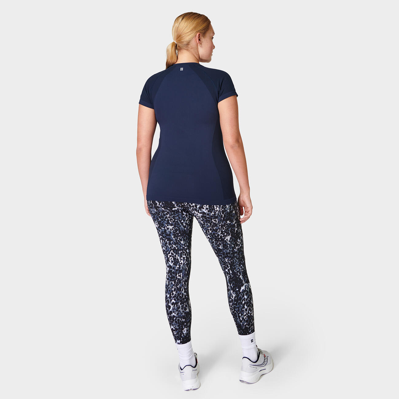 SWEATY BETTY Athlete Seamless Workout T-Shirt T-shirt DONKERBLAUW L 5/7