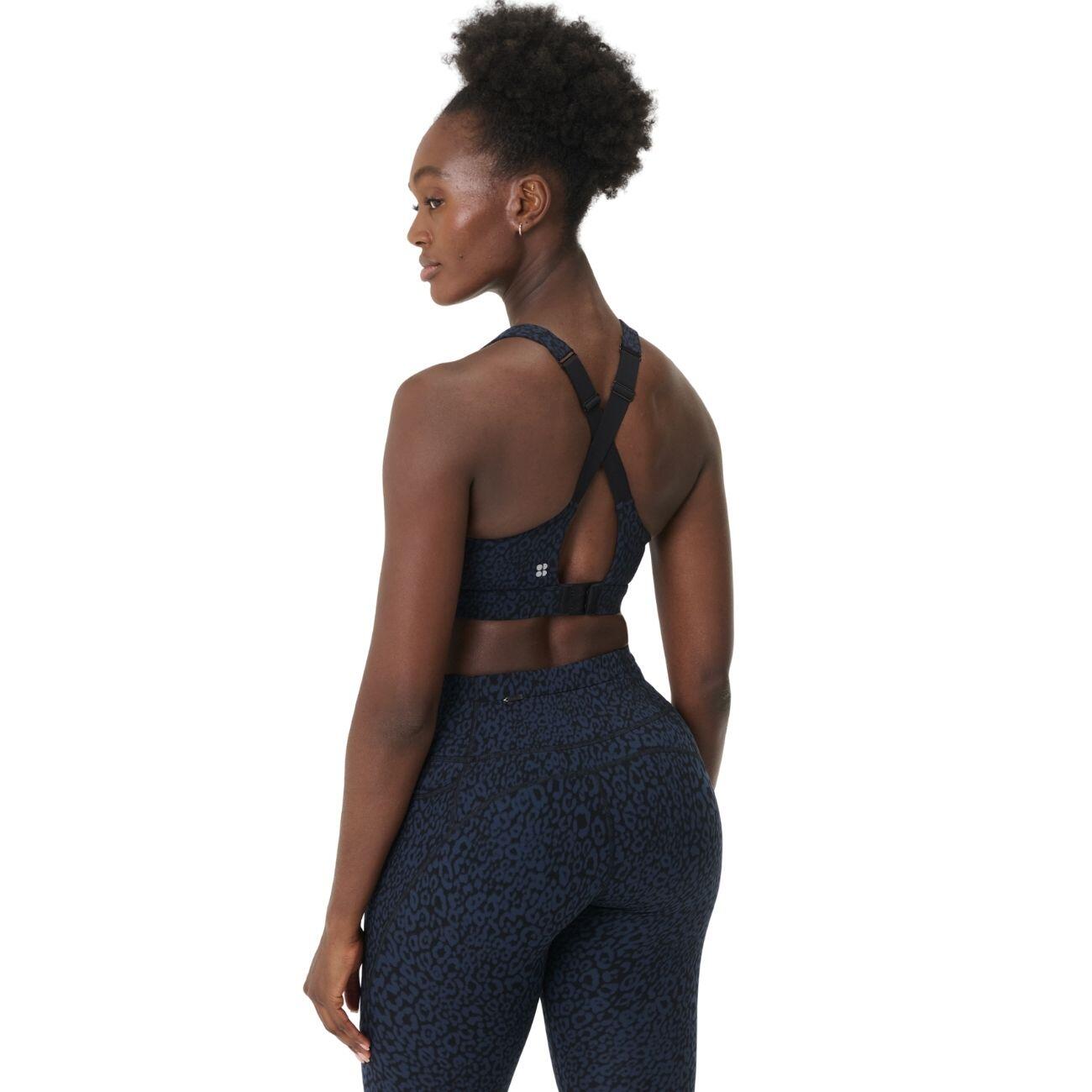 SWEATY BETTY Power Pulse Bra Sportbeha BLAUWE LUIPAARDPRINT M 3/7