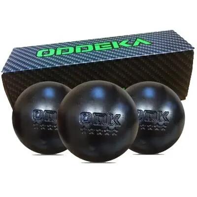 Boule de Pétanque Lisse Très Tendre Acier carbone Oddeka Zeus Carbone 3/4