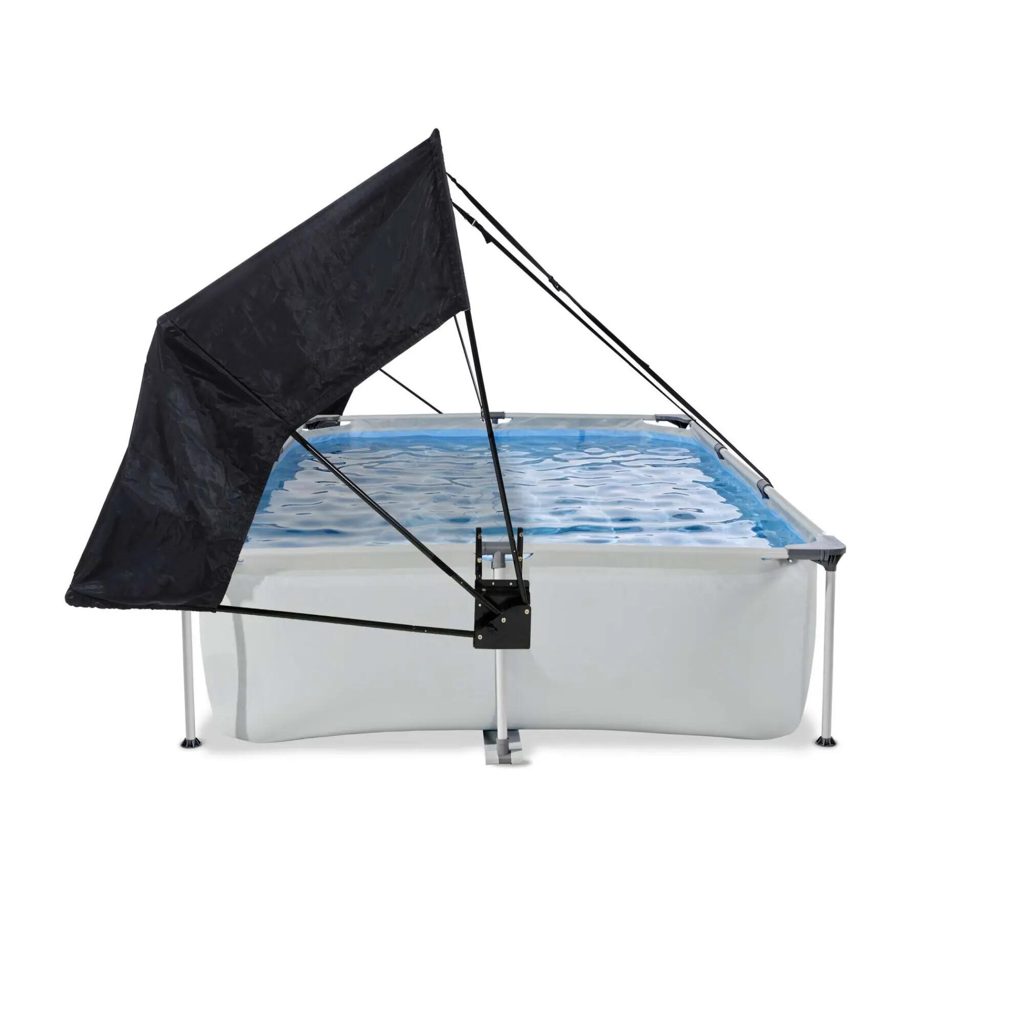 Piscine 300x200x65cm avec voile d'ombrage et pompe filtrante 4/7