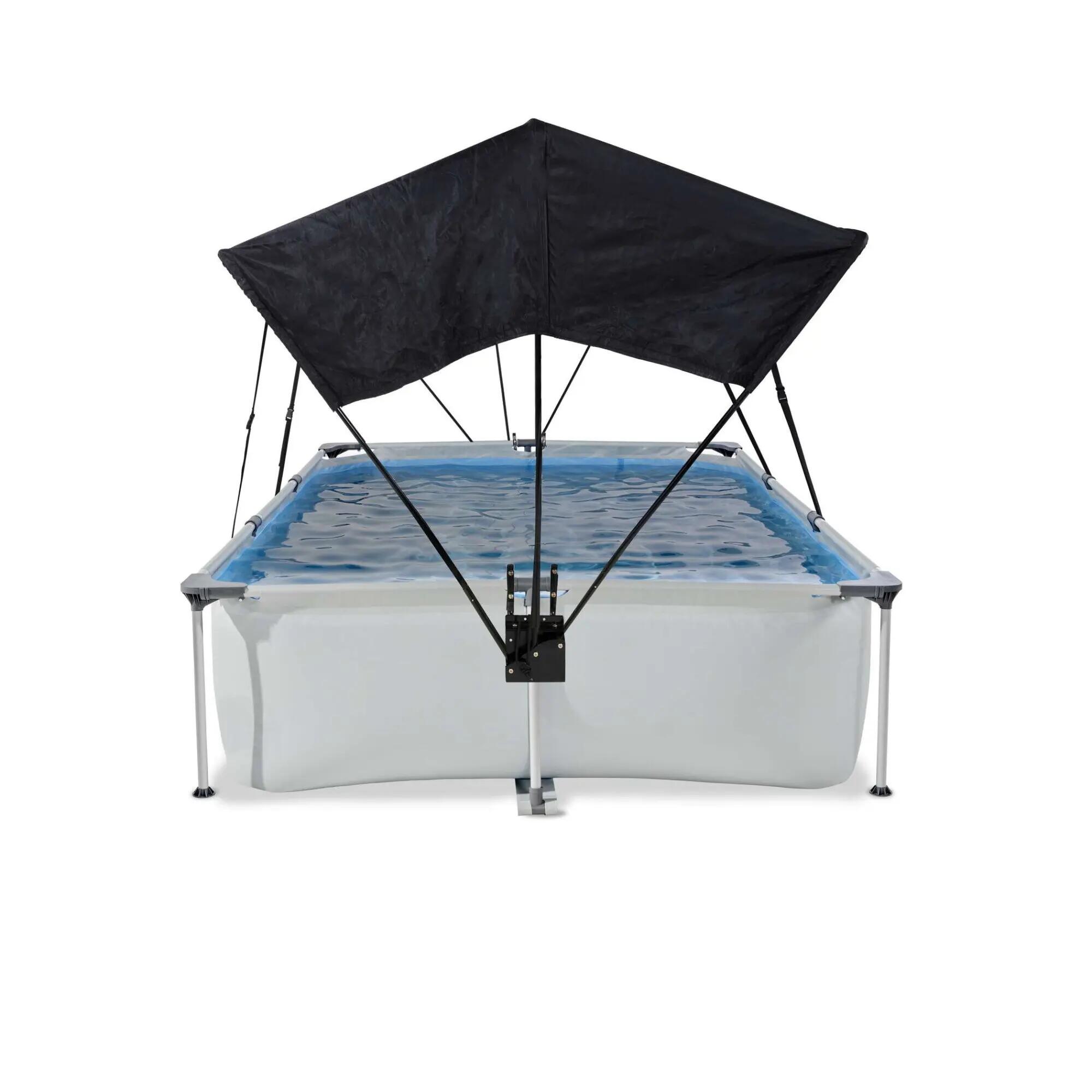 Piscine 300x200x65cm avec voile d'ombrage et pompe filtrante 3/7