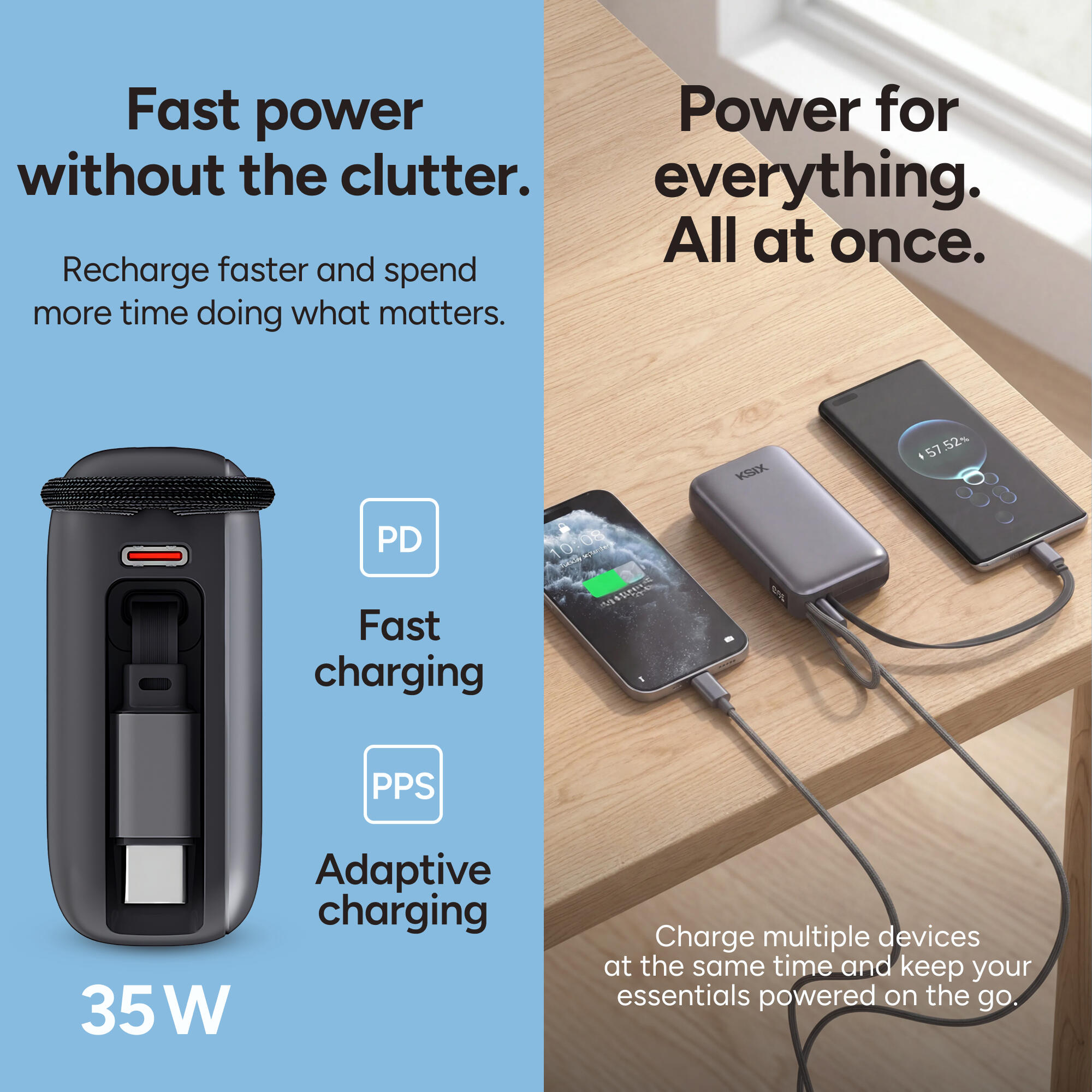 KSIX 10.000 mAh Powerbank 5/8