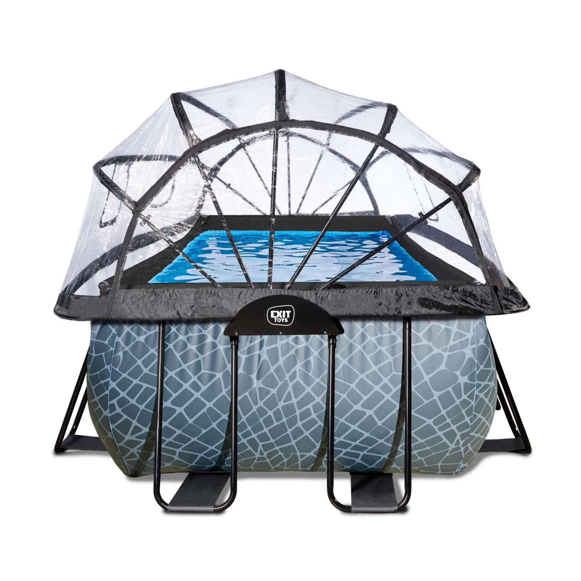 Pool 400x200x122cm mit Abdeckung und Sandfilterpumpe 4/7
