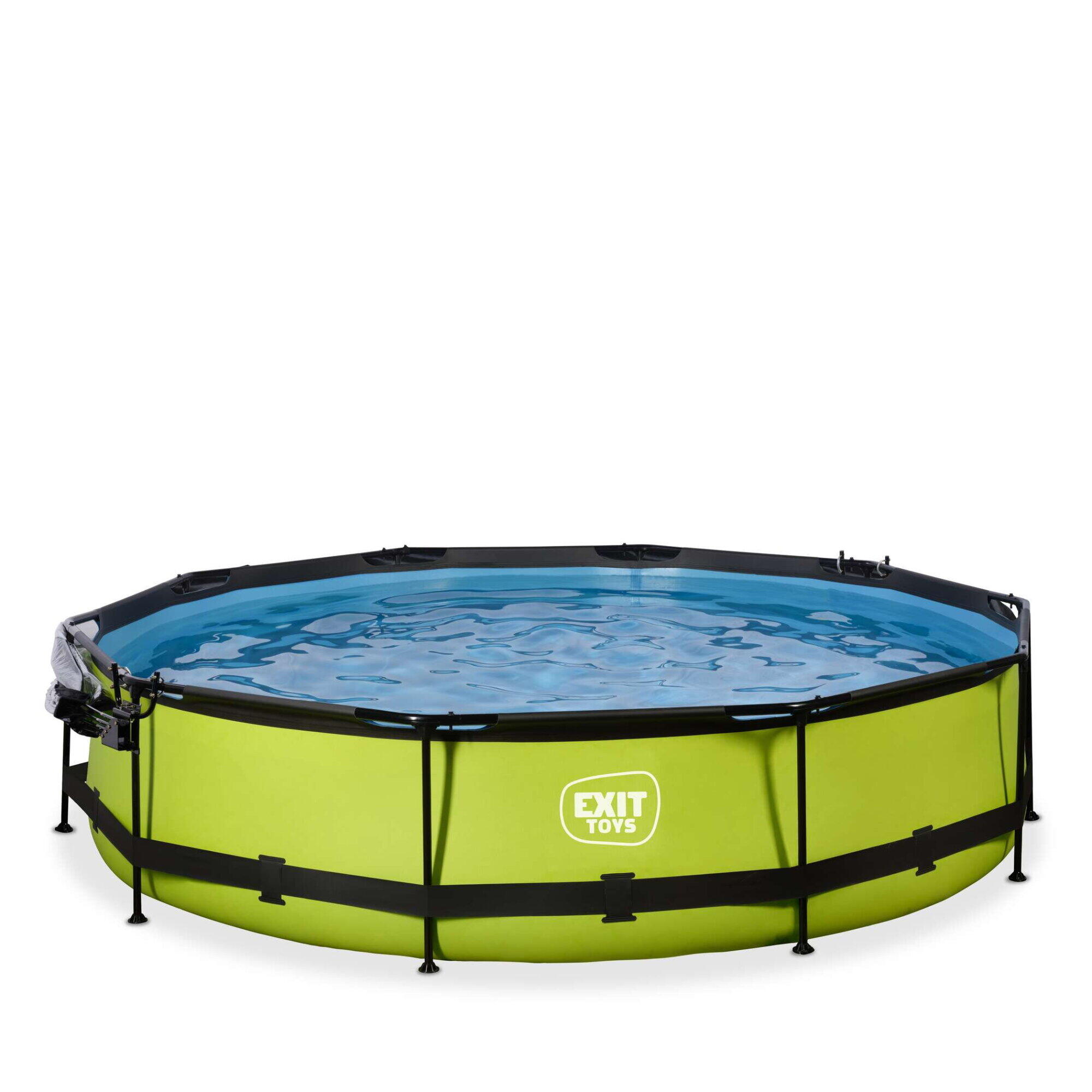 Piscina EXIT Lime ø360x76cm con pompa filtro e copertura - verde 3/7