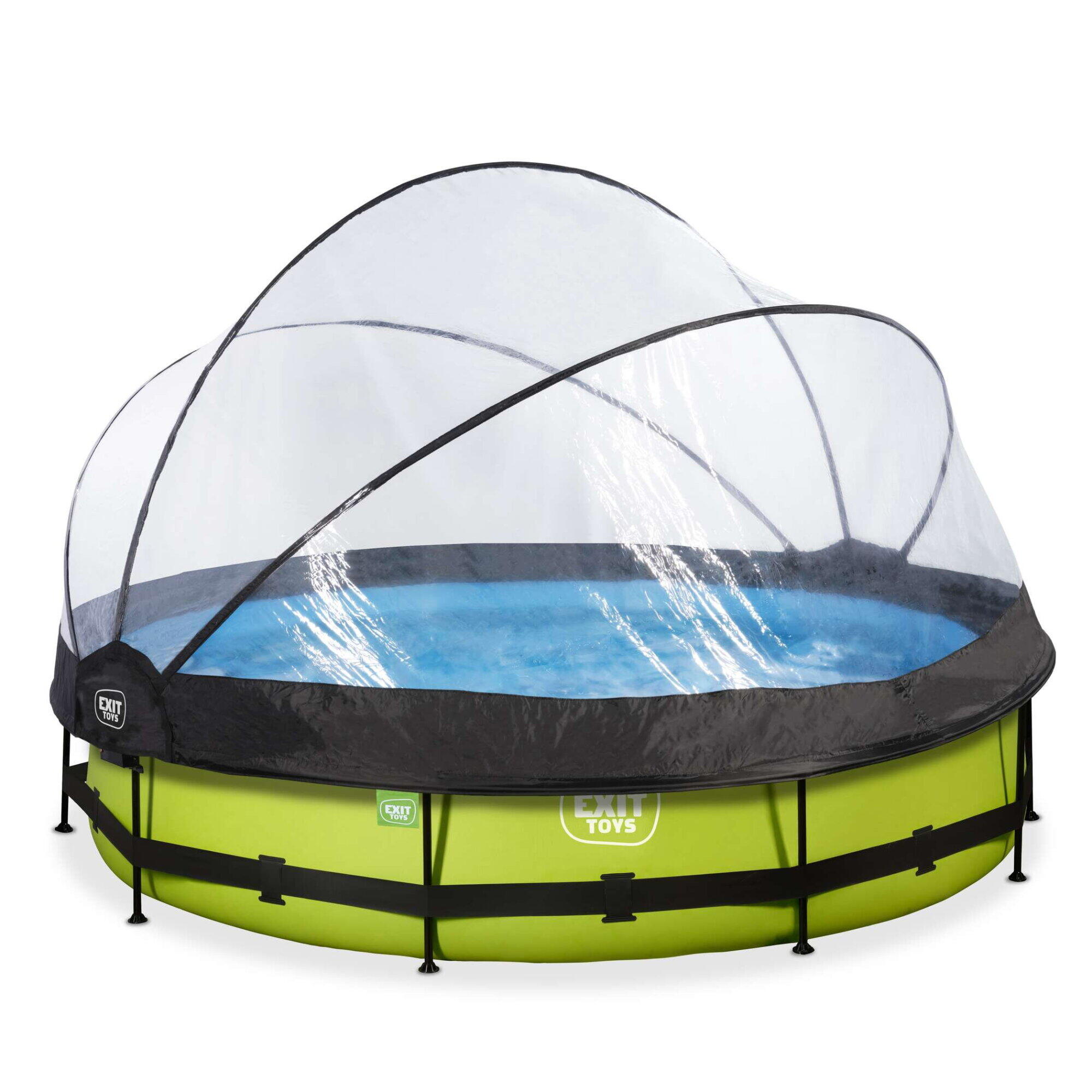 Piscina EXIT Lime ø360x76cm con pompa filtro e copertura - verde 2/7
