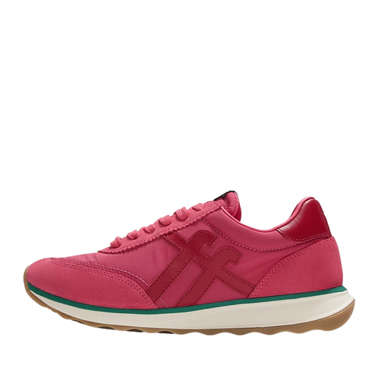 FITFLOP Retro-Q FF Fabric/Suede Sneakers  BERRY ROSE 40 3/7