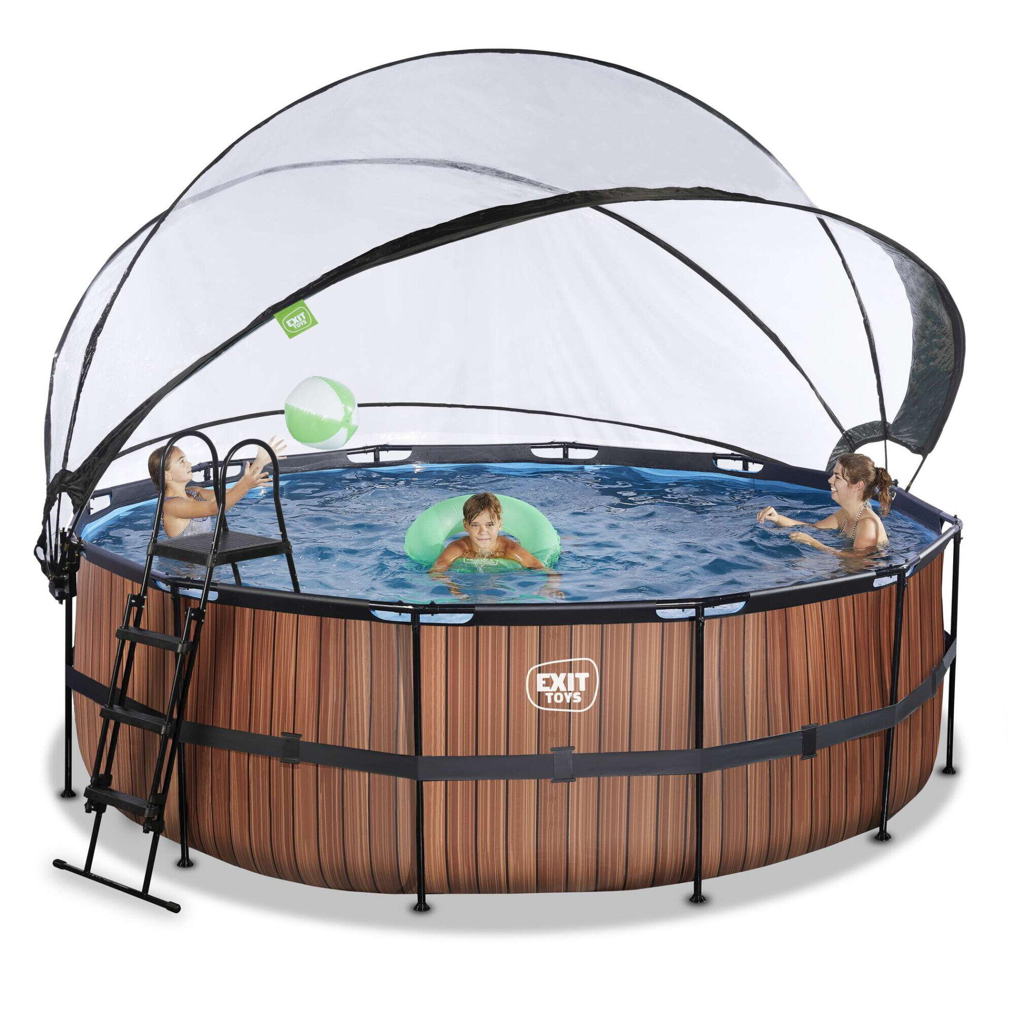 Pool ø427x122cm mit Abdeckung und Sandfilterpumpe 6/7