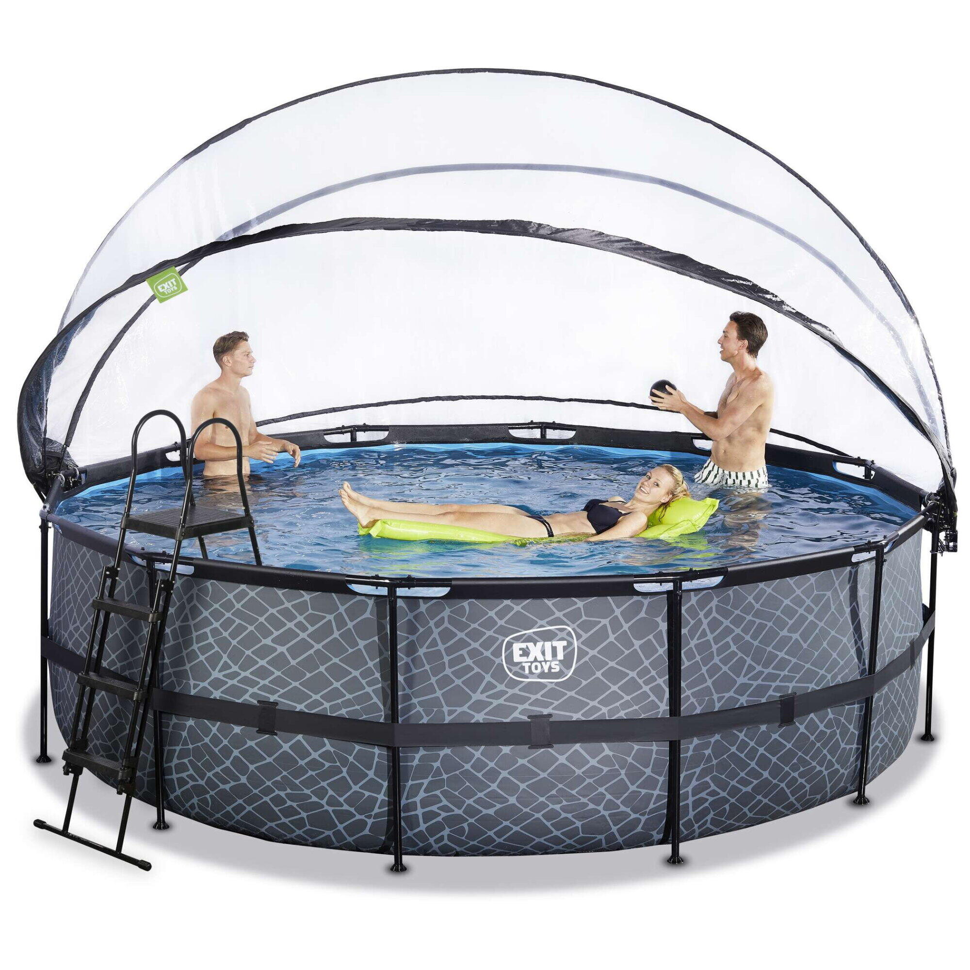 Pool ø450x122cm mit Abdeckung und Sandfilterpumpe 6/7