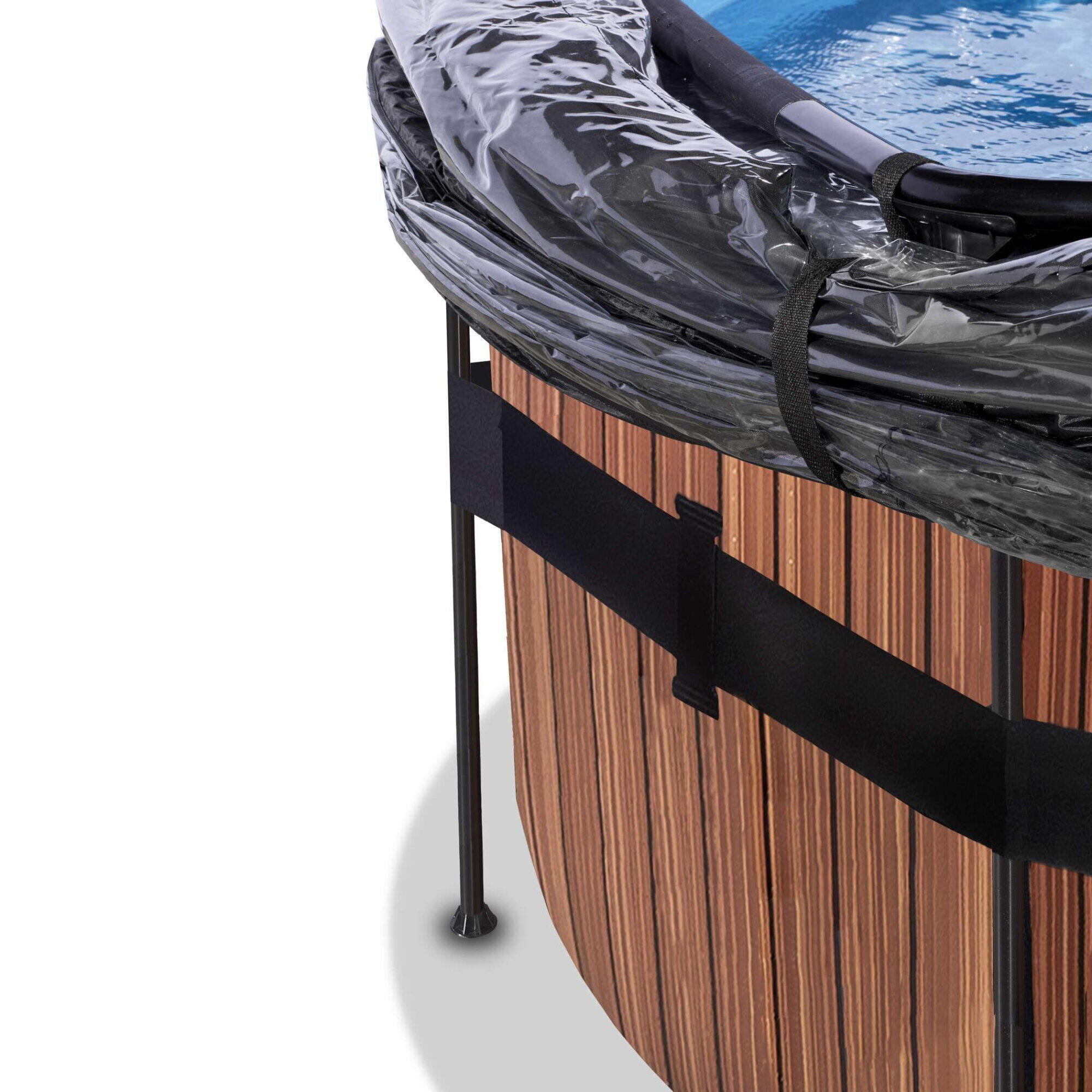 Piscine couverte ø488x122cm avec pompe filtrante à sable 5/7