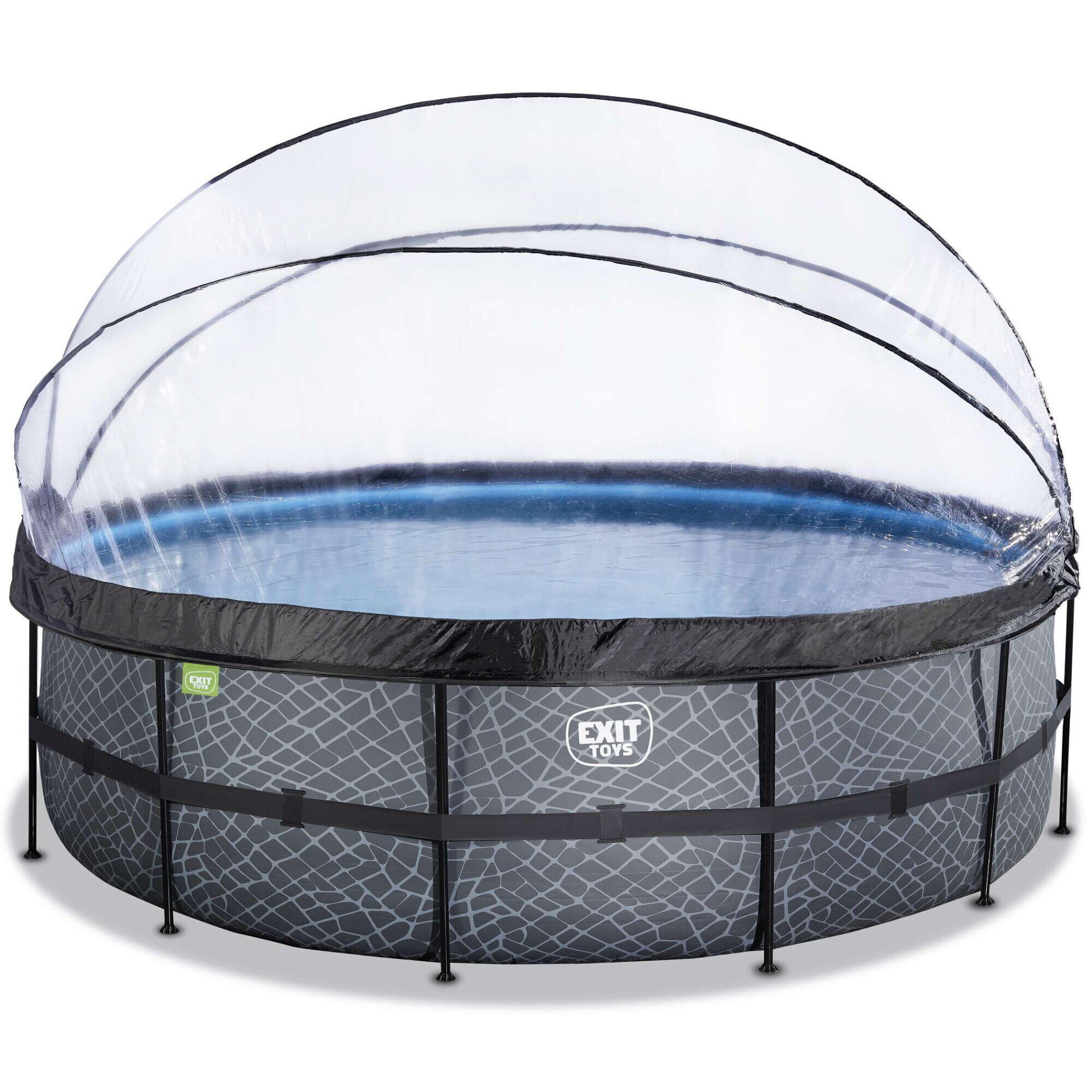 Piscina ø488x122cm con cúpula y bomba de filtrado de arena 2/7