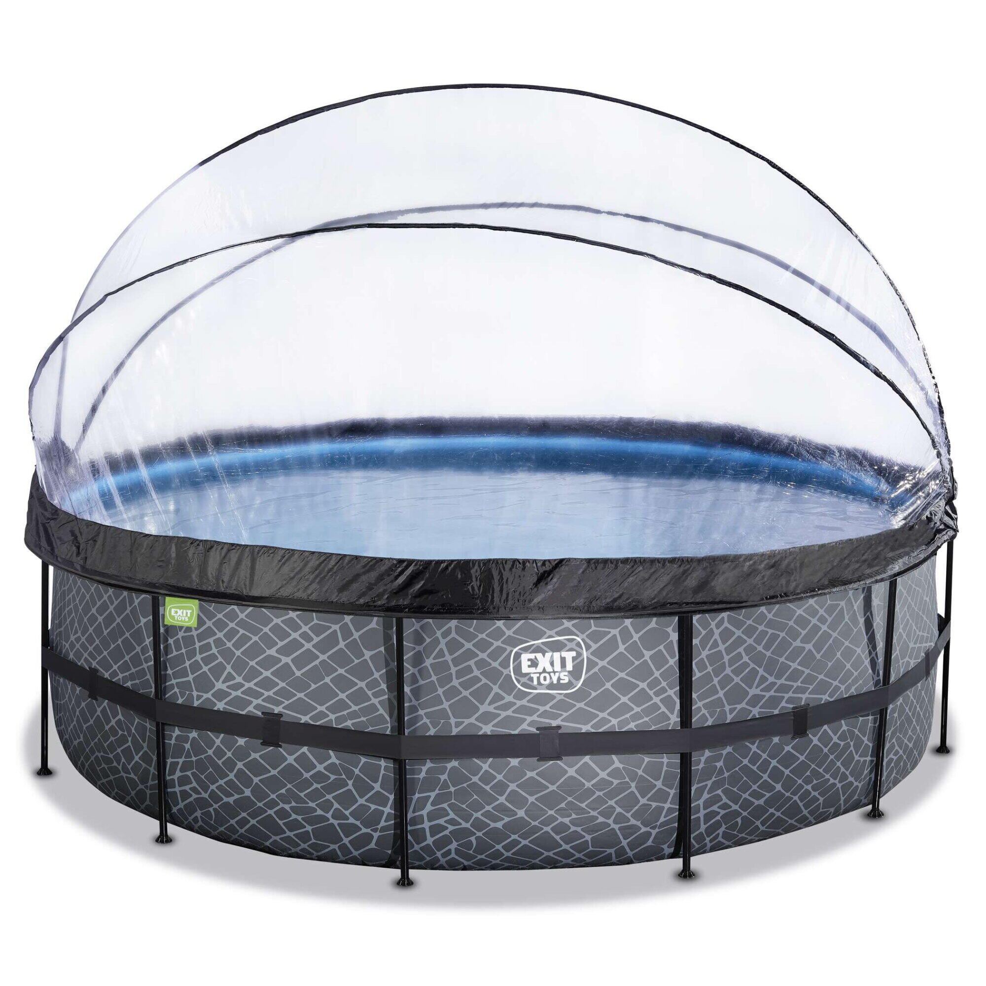Pool ø450x122cm mit Abdeckung und Sandfilterpumpe 2/7