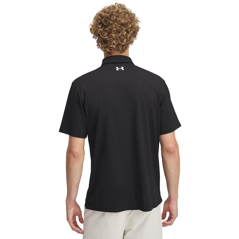 Polo da golf da uomo Under Armour T2G Pique, nera 3/3