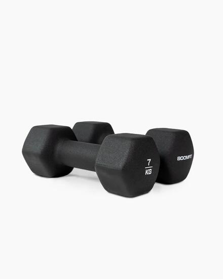 Czarne Hantle Neoprenowe 7 kg (Para) - BOOMFIT