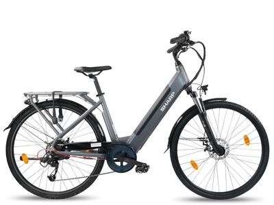 Unisex elektrische stadsfiets 12.8ah 28 inch grijs urban