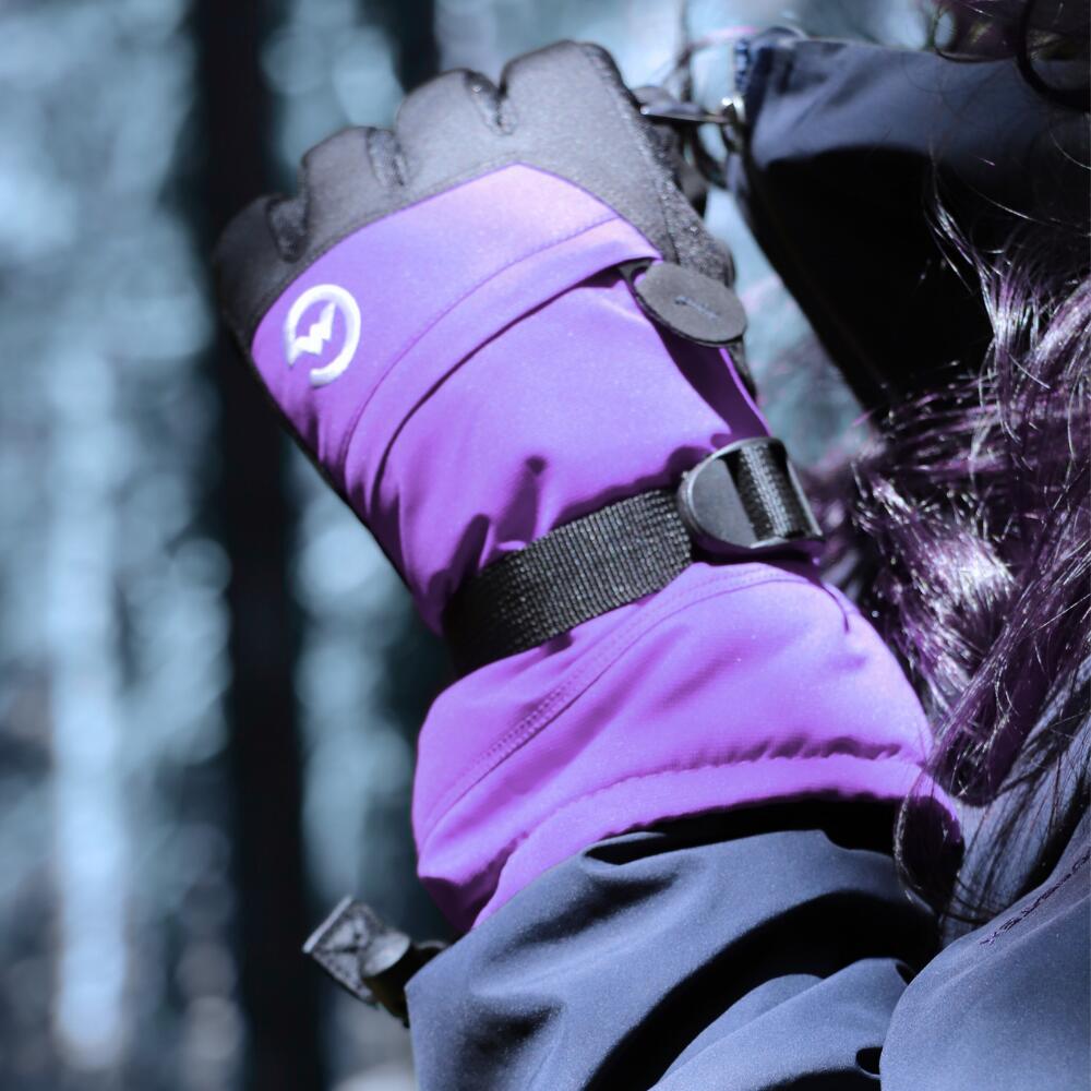 STOMP Junior-Handschuhe PURPLE/BLACK. 4/6