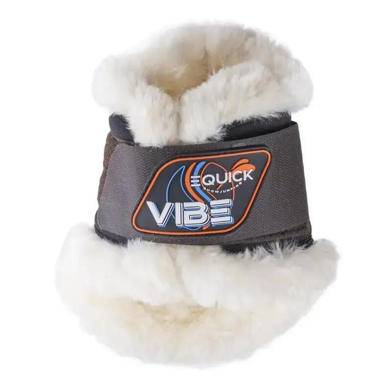 Otwarte ochraniacze tylne dla konia z rzepem eQuick Vibe Fluffy 2/3