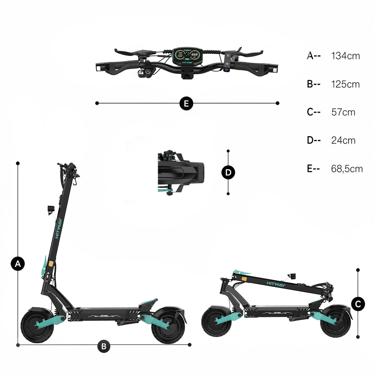 Patinete Eléctrico Doble Motor Hasta 100 Km H11 2/7