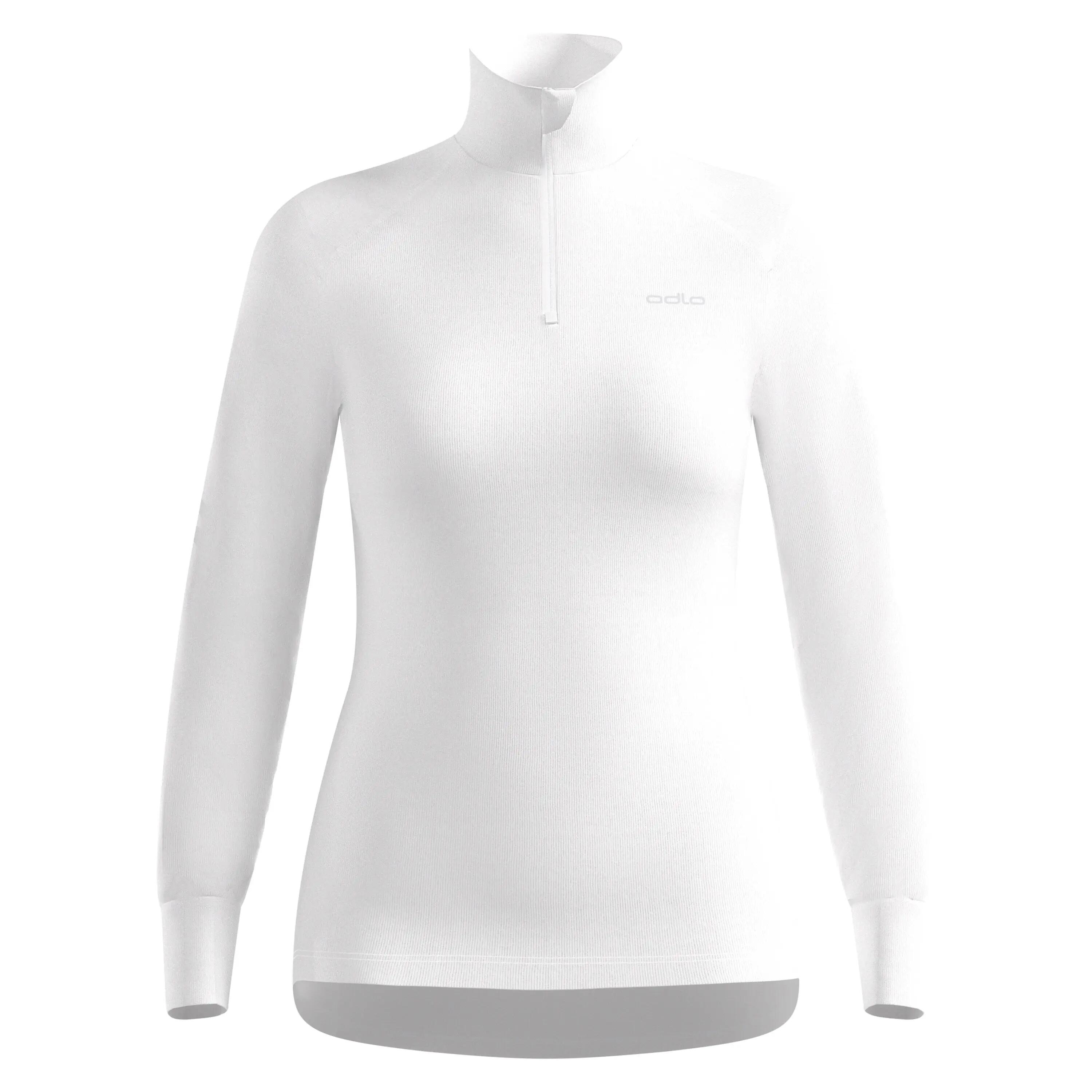 Top base layer a collo alto con mezza zip Active Warm da donna ODLO 3/4