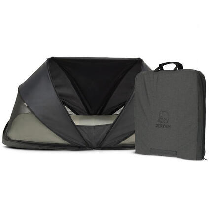 Cuna de viaje Cutey - Tienda para bebé con colchón - Cama de viaje - Negro