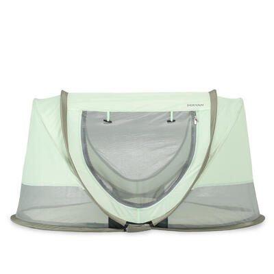 Deryan scott campingbedje - baby tent - anti-uv 50+ - peuterbed - groen