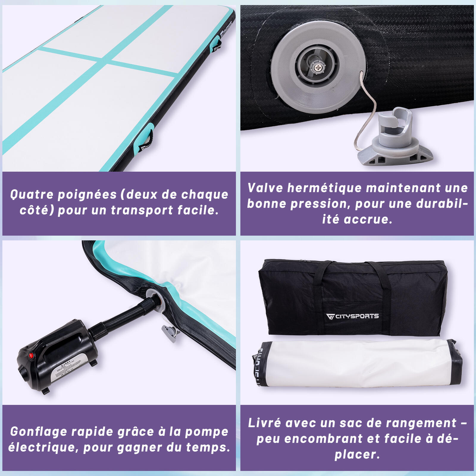 Tapete de ginástica insuflável 6/7