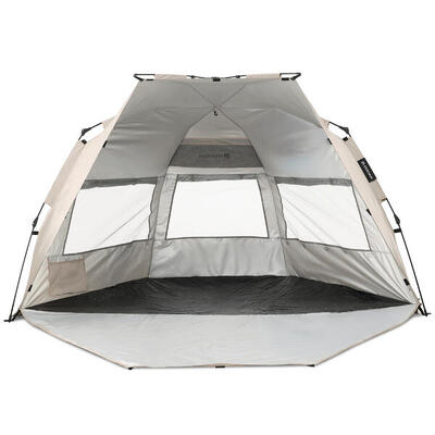 Up to go pop up strandtent - lichtgewicht- anti-uv 50+ - zilver