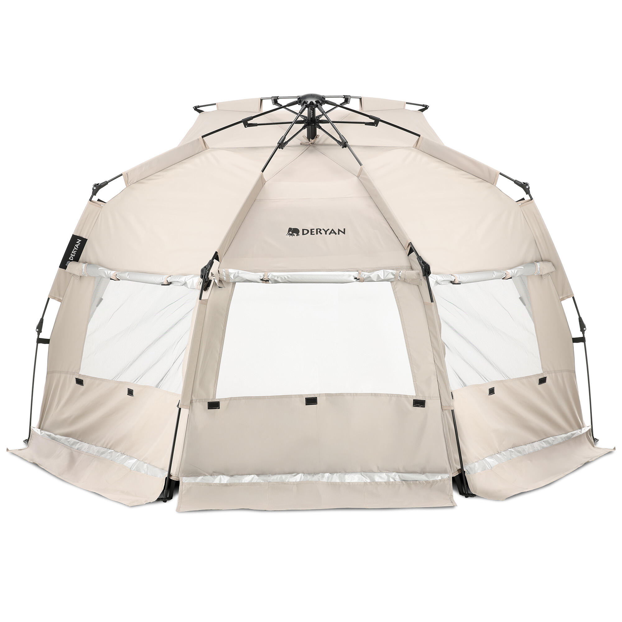 Deryan Up To Go Pop Up Strandzelt - Anti-UV 50+ - Silber 5/7