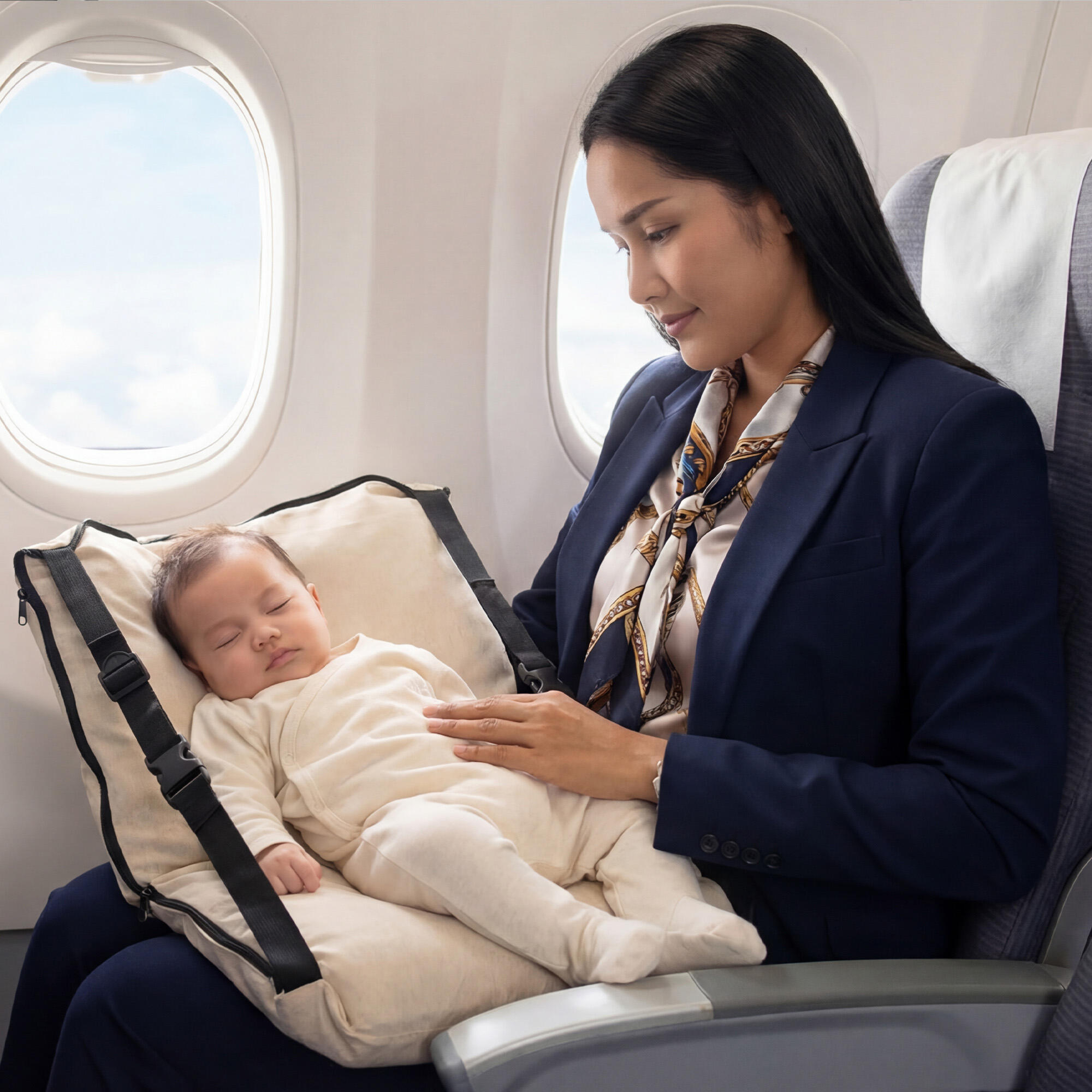 Cama de avião AirTraveller - Almofada de viagem com colchão - 0-2 anos 2/7