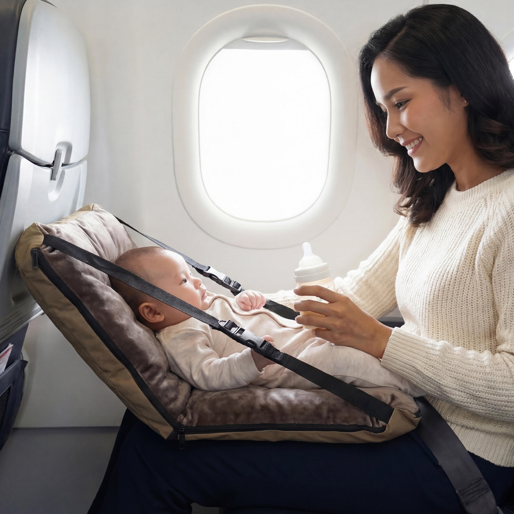 AirTraveller Vliegtuigbedje - Reiskussen met matras - Voor Babys 0 tot 2 jaar 2/6