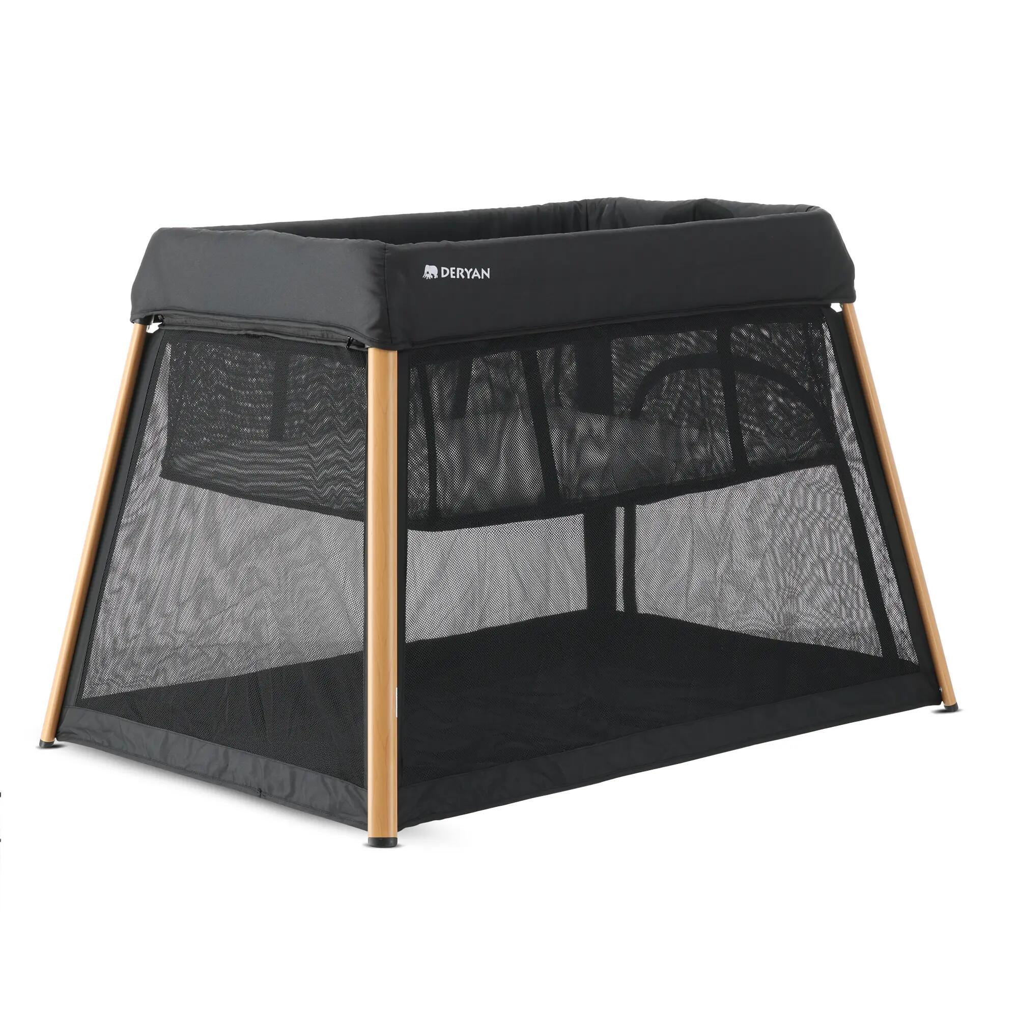 eryan 2-in-1 Kinderbett und Laufstall - Inklusive Stoßstange - Holzoptik 7/8