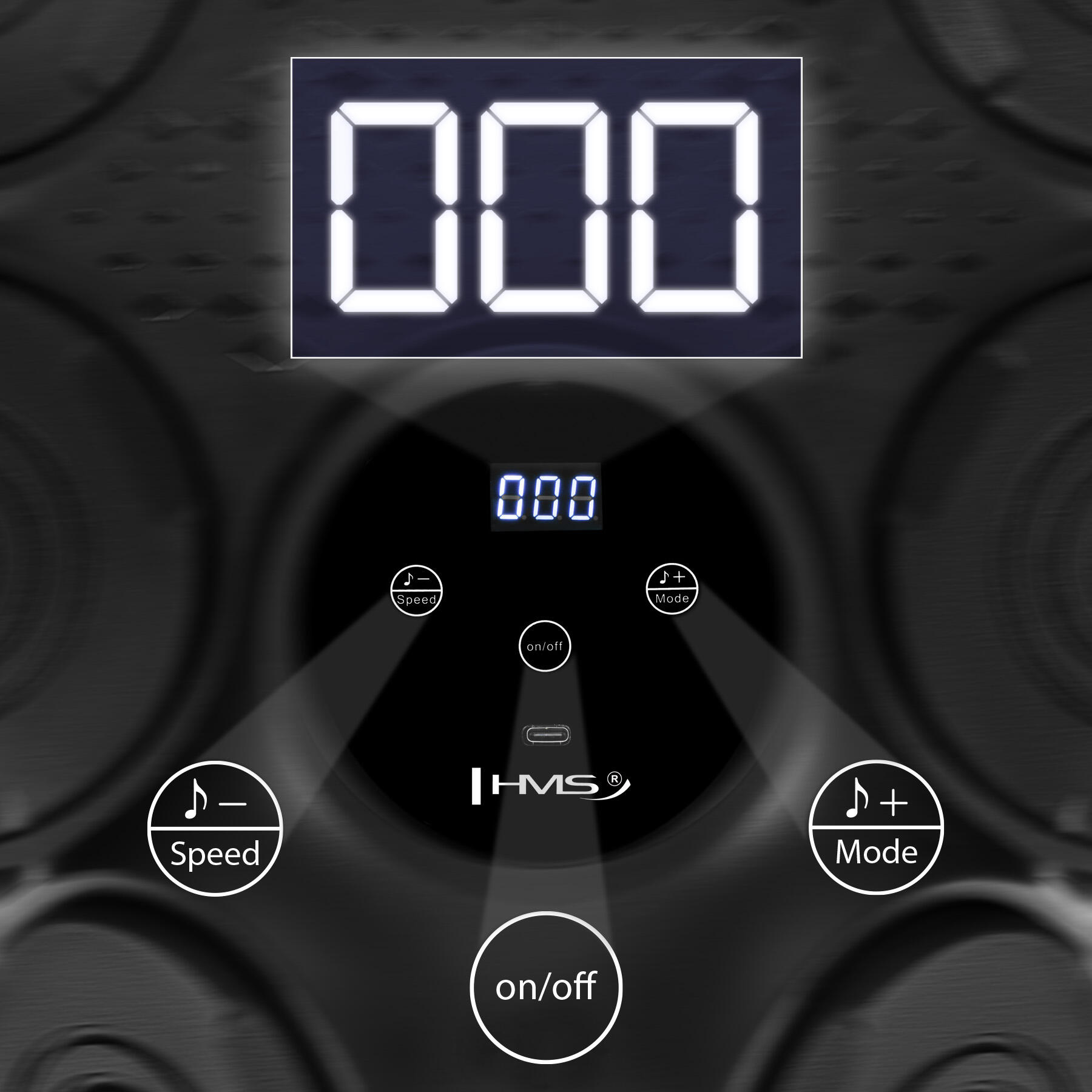 Elektroniczna tarcza bokserska HMS TB30 LED Bluetooth z muzyką i rękawicami 3/7