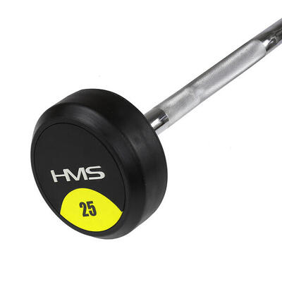 Curlstang met vast gewicht en rubberen coating gsl hms