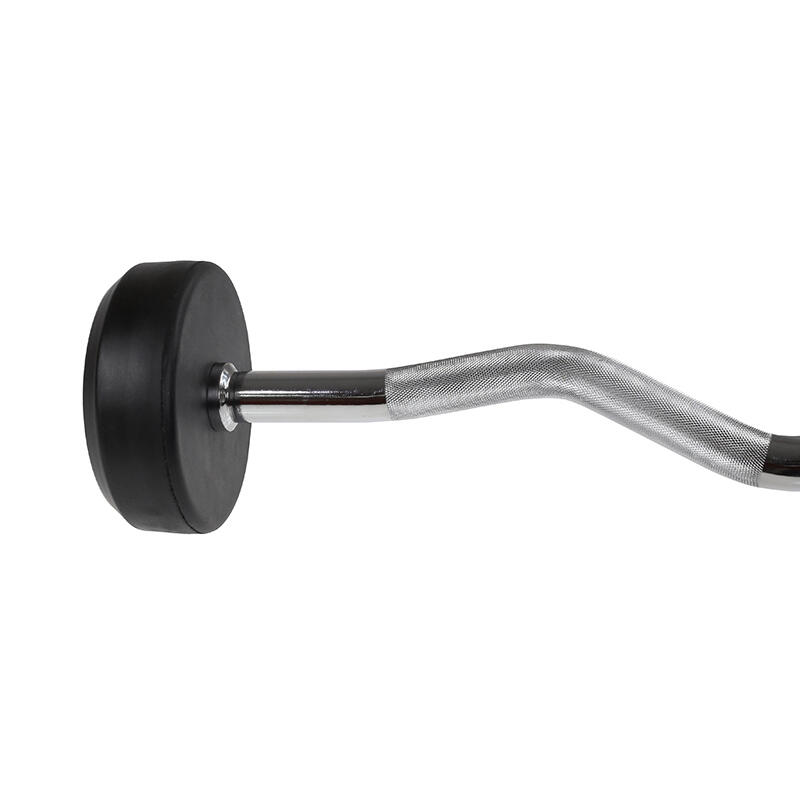 Curlstang met vast gewicht en rubberen coating gsl HMS 3/7