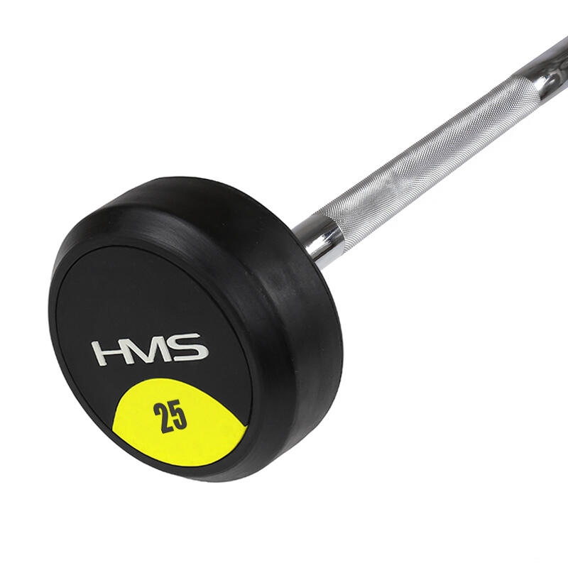 Barbell/bar cu înveliș din cauciuc fix HMS GSG