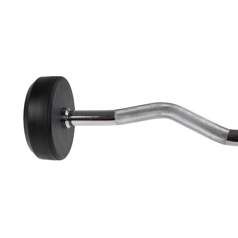 Curlstang met vast gewicht en rubberen coating gsl HMS 3/7