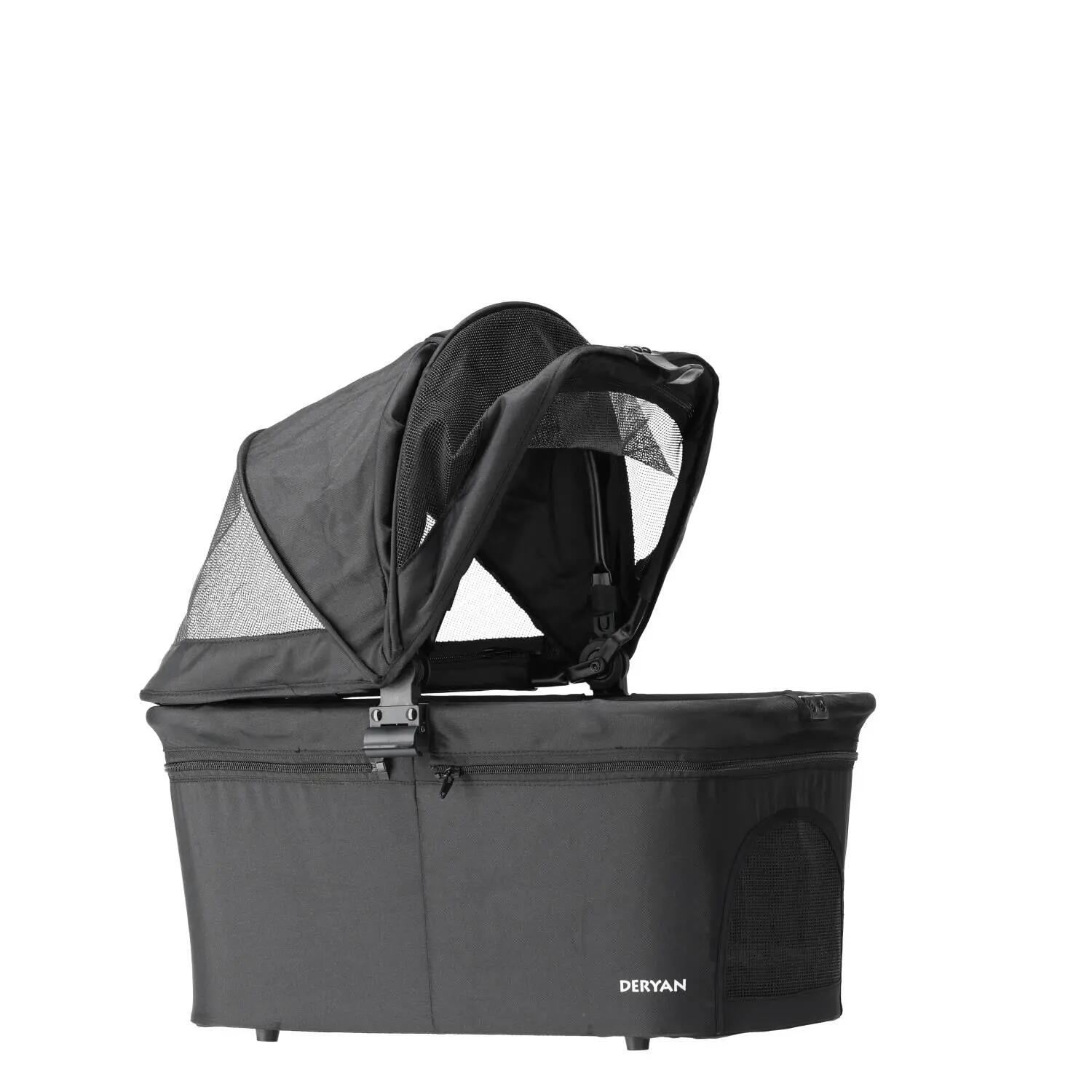 Luxe Collapsible Dog Stroller - Pet pram - Black 7/8
