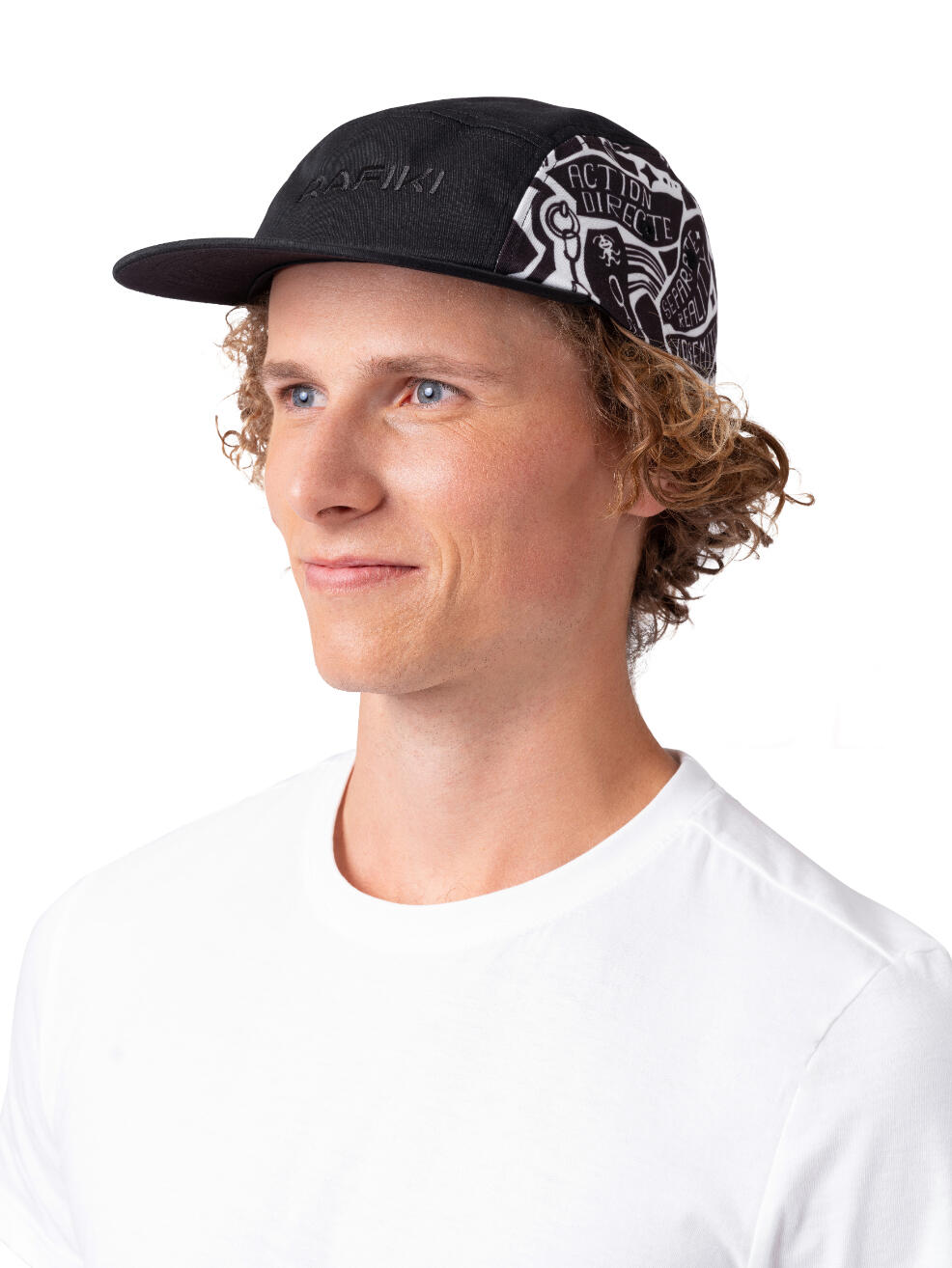 Bedruckte 5-Panel-Lifestyle-Mütze RAFIKI schwarz 4/4