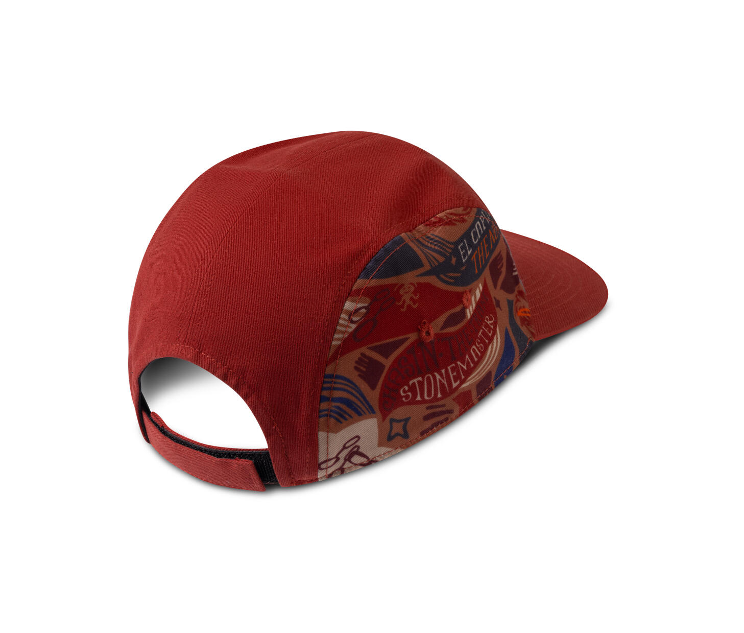 Cappello lifestyle stampato a 5 pannelli RAFIKI marrone 3/4