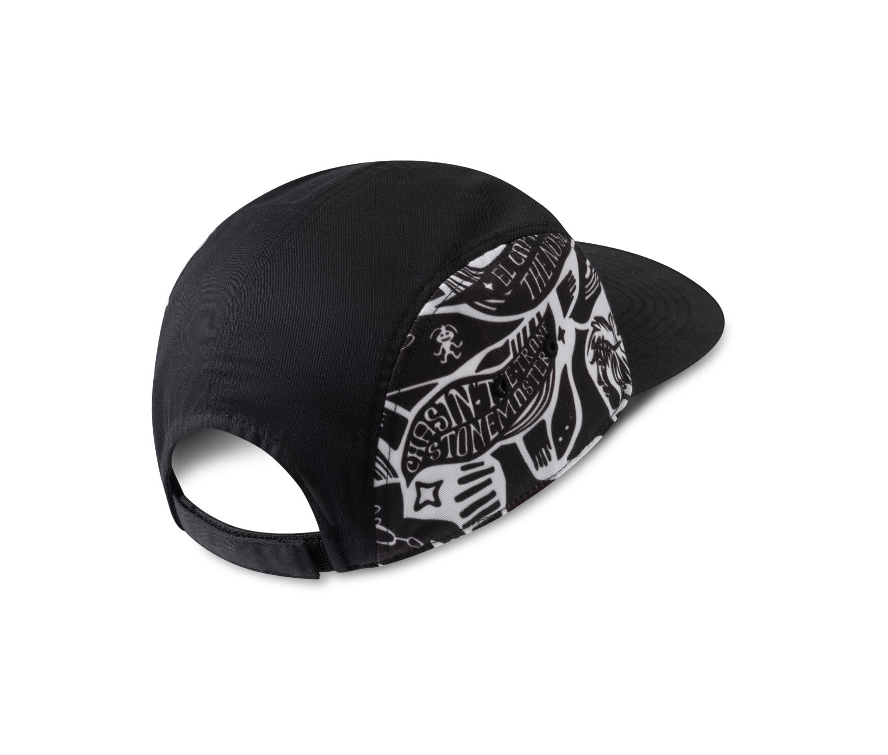 Bedruckte 5-Panel-Lifestyle-Mütze RAFIKI schwarz 2/4