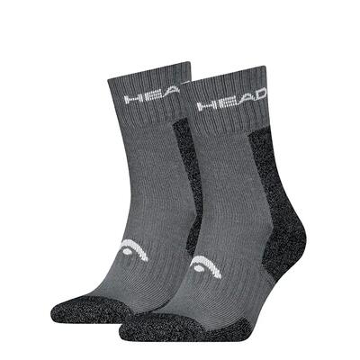 Unisex 2-pack halfhoge sokken hiking grijs