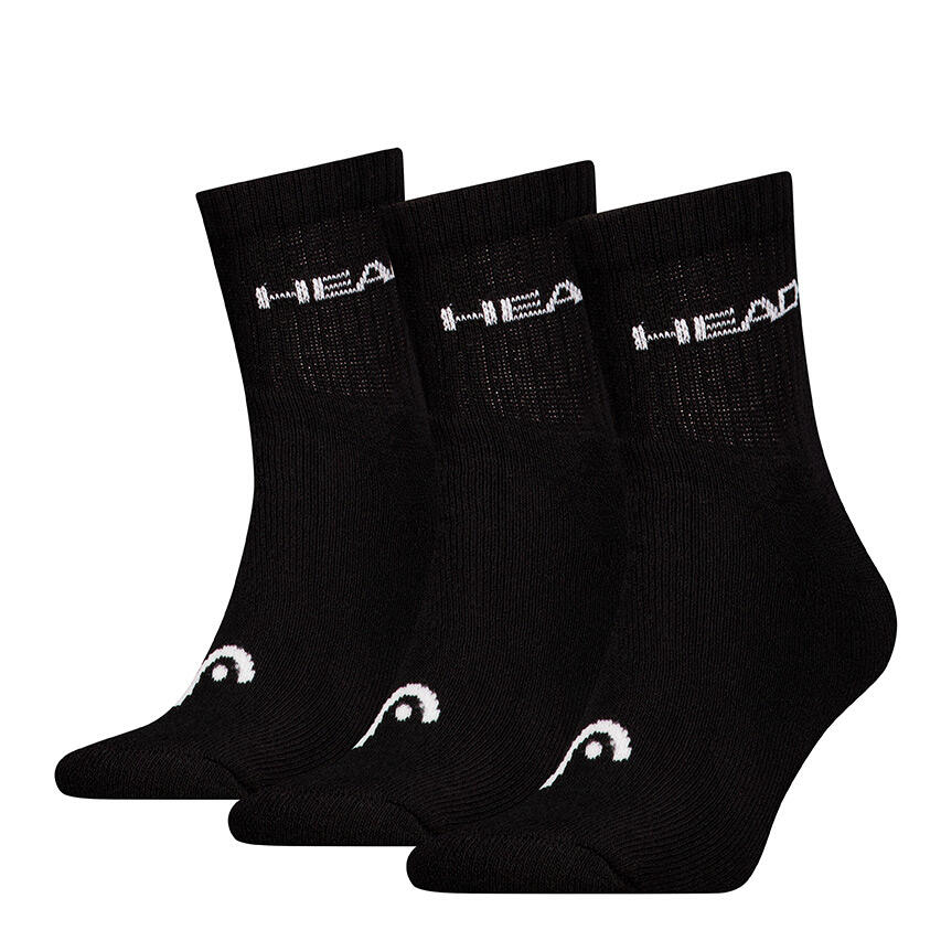 Multi-Sport Unisex 3-Pack Halfhoge Sokken Training Zwart 1/2