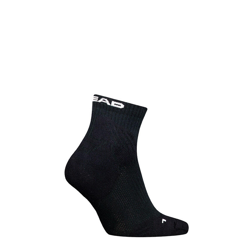 Unisex Performance Quartersokken Tennis Zwart 2/2