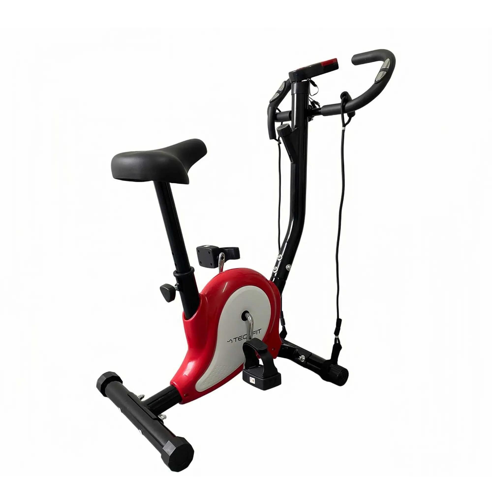 Bicicleta Fitness sport acasa TECHFIT BB350R culoare rosu, suporta 100 kg 6/6