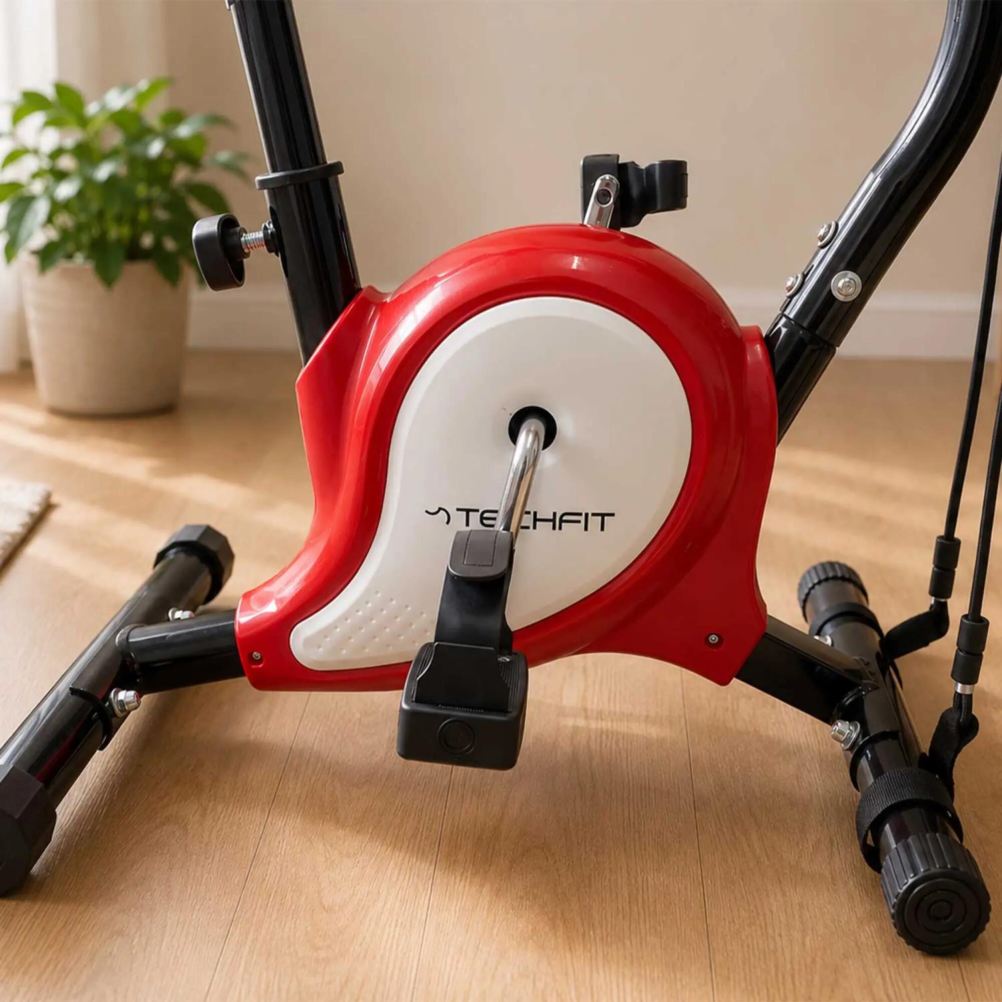 Bicicleta Fitness sport acasa TECHFIT BB350R culoare rosu, suporta 100 kg 5/6