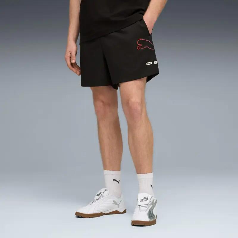 Bermuda PUMATECH homme noir - tissu technique, taille élastique. 3/4