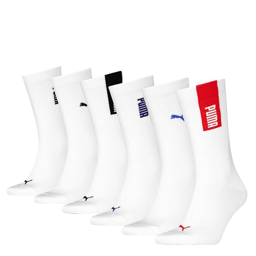 Multi-Sport Unisex 6-Pack Sokken Crew Logo Wit 1/2