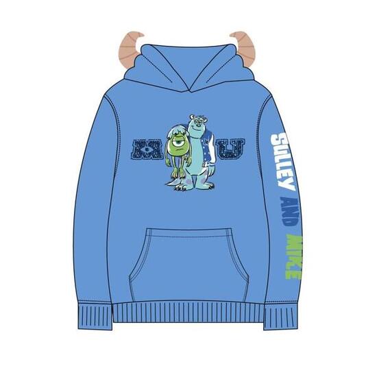 Sweat à capuche enfant Monstres Academy, en coton doux, bleu