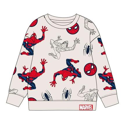 Sudadera Infantil Spiderman con Capucha y Cremallera de Algodón Roja
